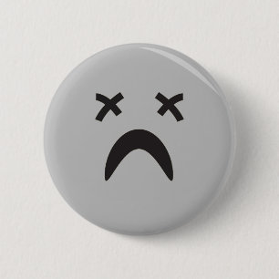 gothische emo-gezicht ronde button 5,7 cm