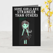 GOTHISCHE EMO GIRL HALLO KAART (Gele Bloem)