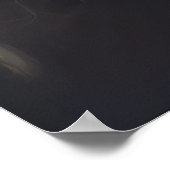 Gothische engel spiegel reflectie skelet kunst poster (Hoek)