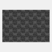 Gothische esthetische Rozen Matte Grey & Black Inpakpapier Vel (Voorkant 2)