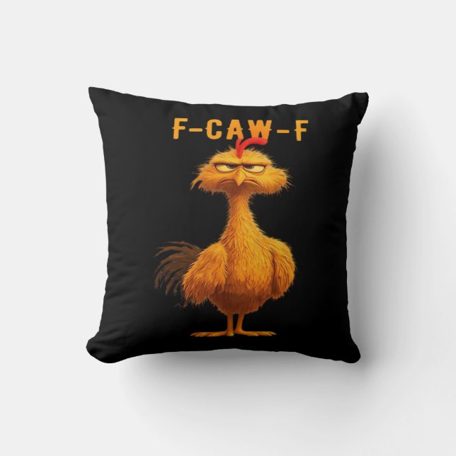Gothische F-Caw-F Kraai Grappige Humor Kussen (Voorkant)