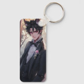 Gothische Fantasy Anime Katboy Sleutelhanger (Achterkant)