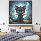 Gothische Fantasy Baby KitBat Canvas Afdruk (Insitu (Slaapkamer))