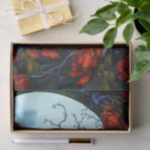 Gothische Fantasy Maan, Raaf & Rode Rozen Decoupag Tissuepapier (Geschenk)