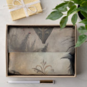 Gothische Fantasy Ramsschedel & Raaf  Tissuepapier (Geschenk)