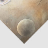 Gothische Fantasy Tarotlezer Witte Uil & Raaf Tissuepapier (Detail)