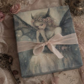 Gothische Fantasyfee met Bloemenkroon Decoupage Tissuepapier