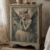 Gothische Fantasyfee met Bloemenkroon Decoupage Tissuepapier