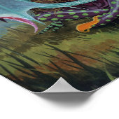 Gothische fee- en drakenfantasie kunstposter poster (Hoek)