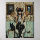 Gothische fee spook Halloween wanddecoratie Poster (Voorkant)