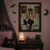 Gothische fee spook Halloween wanddecoratie Poster