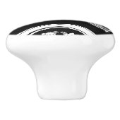 Gothische florale trim keramische knop (Zijkant)