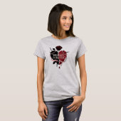 Gothische Gebroken Hart Hondensjaal T-shirt (Voorkant volledig)
