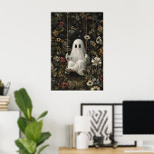 Gothische Geest op Schommel Kunstprint, Donkere Ac Poster (Thuiskantoor)
