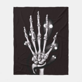 Gothische geesten skelethand fleece deken