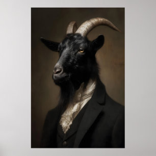 Gothische Geit Kunstprint Victoriaanse Donkere Aca Poster