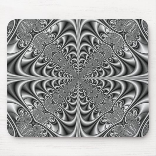 Gothische geometrie in monochrome mousepad muismat (Voorkant)