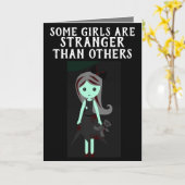 GOTHISCHE GIRL BIRTHDAY-KAARTEN KAART (Gele Bloem)