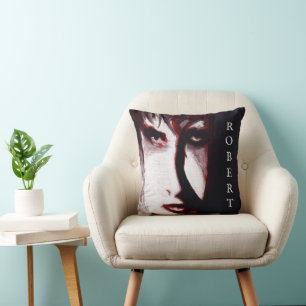 Gothische God Post Punk Goth Muziek Man Portret Ku Kussen