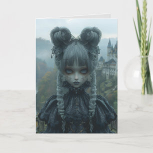 Gothische goth-meisjes HELLO wenskaart Kaart