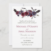 Gothische Gothic vlekt donkere uitnodiging tot huw (Voorkant)