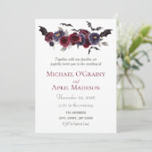 Gothische Gothic vlekt donkere uitnodiging tot huw (Staand voorkant)