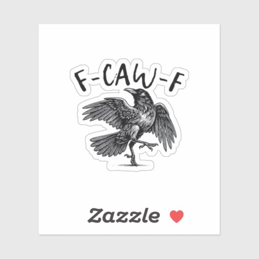 Gothische Grappige F Kraai F Kraai Esthetische Cas Sticker (Vel)