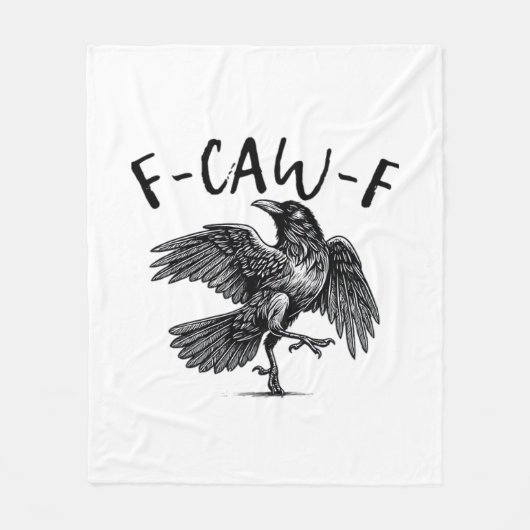 Gothische Grappige F Kraai F Kroon Esthetische Cas Fleece Deken (Voorkant)
