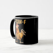 Gothische Grappige Humor Kraai F-Caw-F Mok (Voorkant links)
