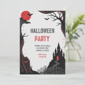 Gothische Griezelfeest Verjaardagsfeest Kaart (Staand voorkant)