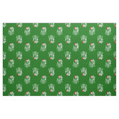 gothische groene kerst schedel koffie skelet rood stof (Fat Quarter)