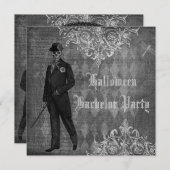 Gothische Halloween Bruidegom Shabby Chic Verjaard Kaart (Voorkant / Achterkant)