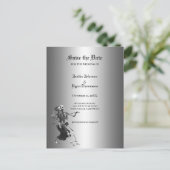 Gothische halloween bruiloft save the date ansicht aankondigingskaart (Staand voorkant)