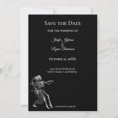 Gothische halloween bruiloft save the date uitnodi aankondiging (Voorkant)