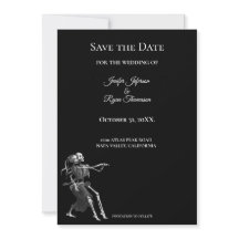 Gothische halloween bruiloft save the date uitnodi
