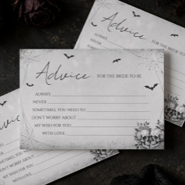 Gothische Halloween Bruiloftsborrel Advieskaart Kaart