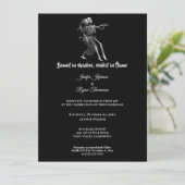 Gothische halloween bruiloftsinvitaties kaart (Staand voorkant)