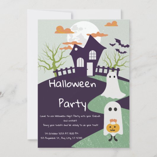 Gothische Halloween-feest uitnodiging (Voorkant)