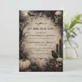 Gothische Halloween-feestuitnodiging Kaart (Staand voorkant)