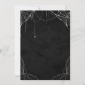 Gothische Halloween-feestuitnodiging met Spinnen Kaart (Achterkant)