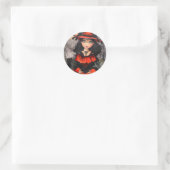 Gothische Halloween Heksenkat Stickers (Tas)