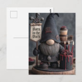 Gothische Halloween kabouter met 'Geboren in het D Briefkaart (Voorkant / Achterkant)