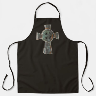 Gothische Halloween Kerkhof Grafsteen Kruis Tekeni Schort