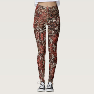 Gothische Halloween leggings met zilveren pompoenr