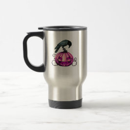 Gothische Halloween Pompoen en Kraai Reisbeker