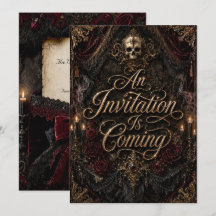 Gothische Halloween Save the Date uitnodiging