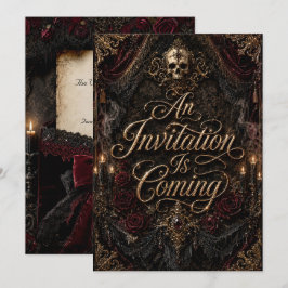 Gothische Halloween Save the Date uitnodiging
