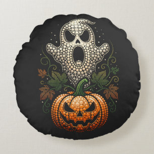 Gothische Halloween Schedel Pompoen Decoratie Kuns Rond Kussen