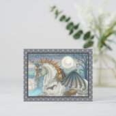 GOTHISCHE HALLOWEEN UNICORN MET BBT WINGS, HORSE BRIEFKAART (Staand voorkant)