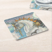 GOTHISCHE HALLOWEEN UNICORN MET BBT WINGS, HORSE KARTONNEN ONDERZETTERS (Schuin)